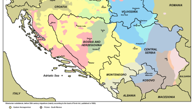 این نقشه‌ها توزیع گویش‌های اصلی زبان کرواتی (چاکاوی، اشتوکاوی و کایکاوی) را در منطقه بالکان نشان می‌دهند.